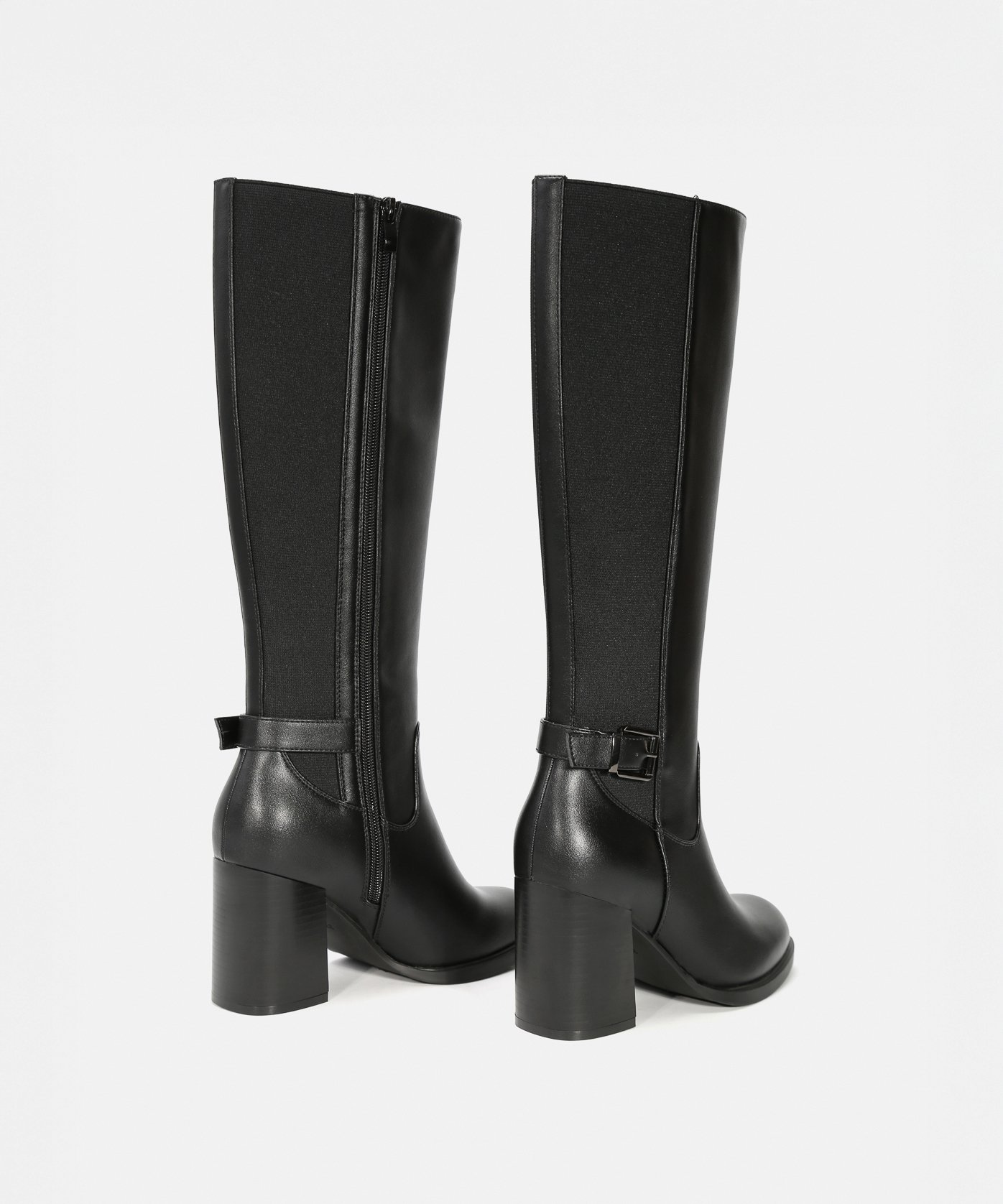 Botas altas tacón hebilla image number null